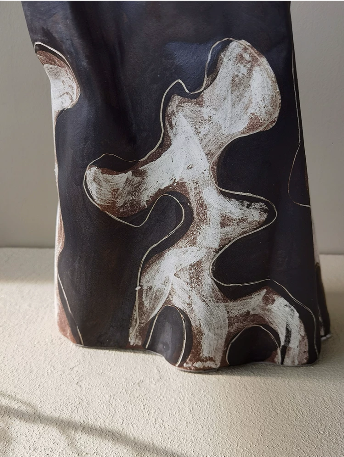Abstract Brushstroke Ceramic Vase