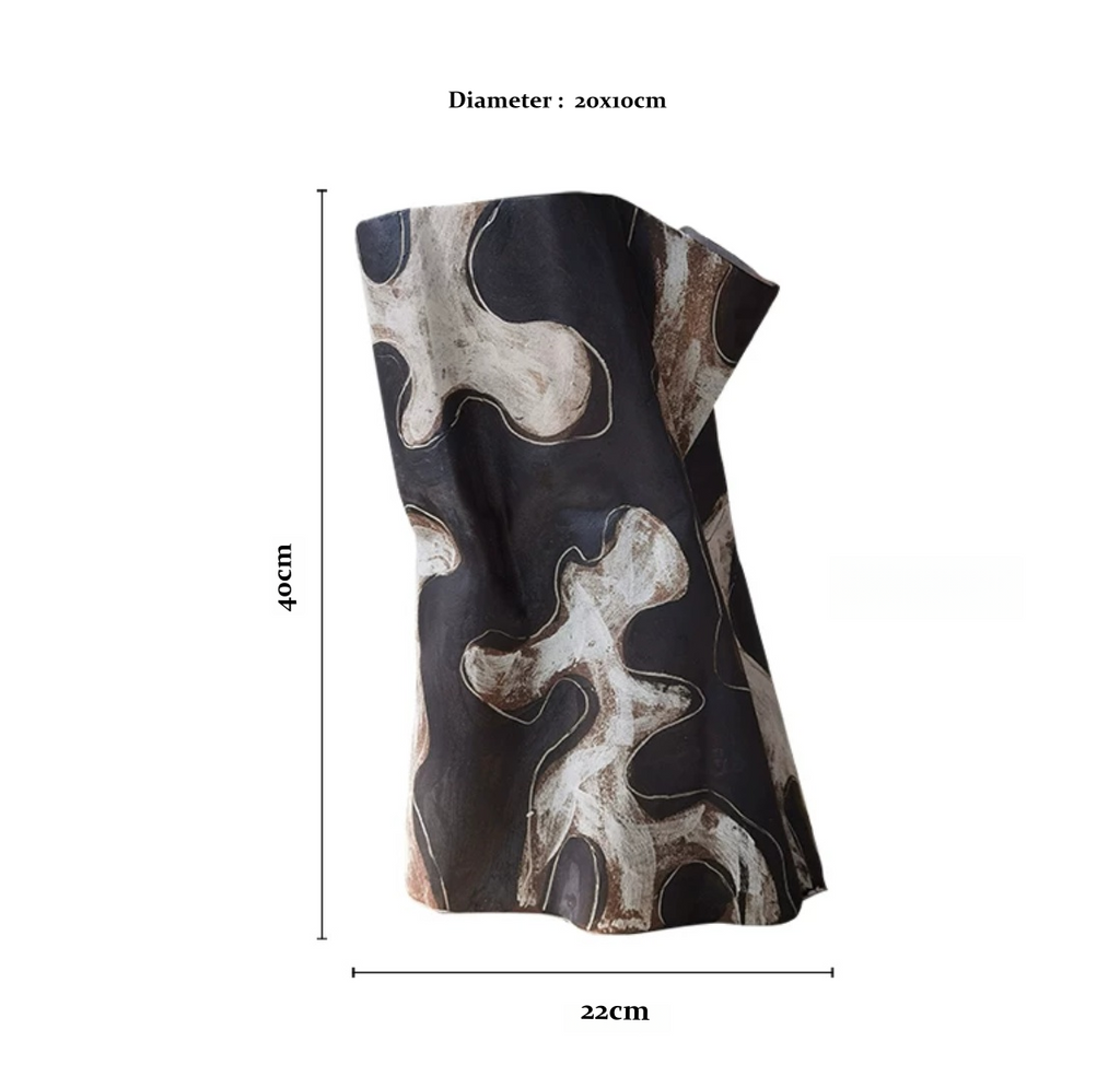Abstract Brushstroke Ceramic Vase - image 6