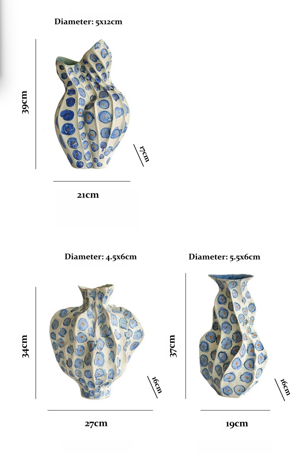 Blue Bloom Sculptural Vase Collection - image 6