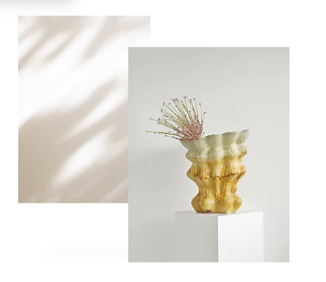 Sunlit Organic Ceramic Vase
