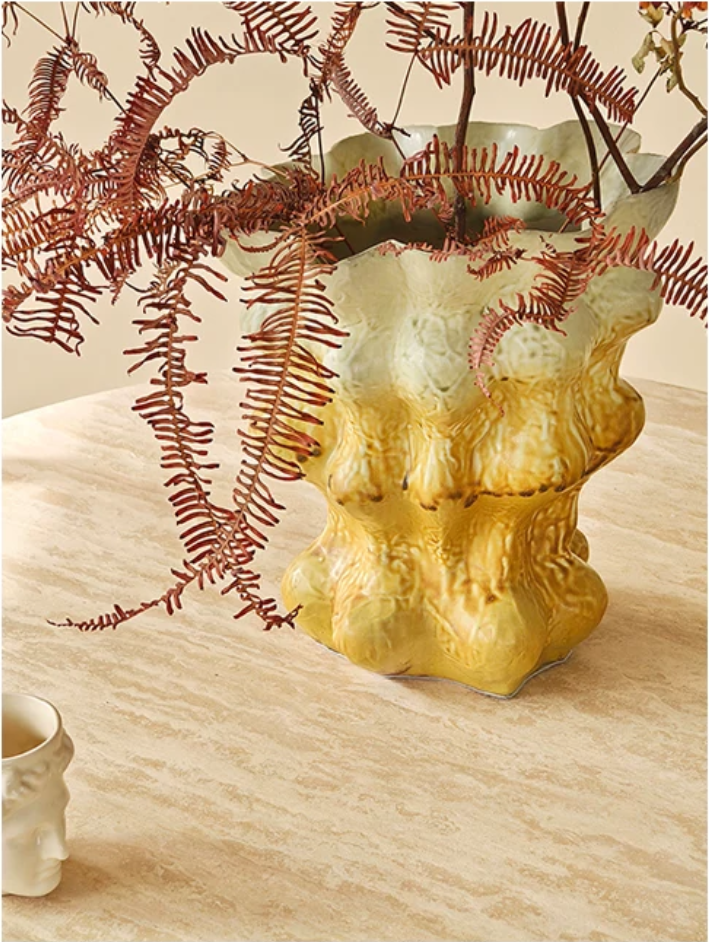 Sunlit Organic Ceramic Vase