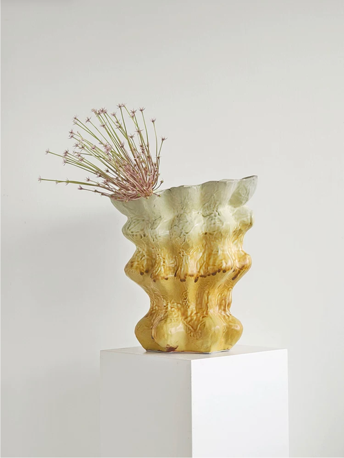Sunlit Organic Ceramic Vase