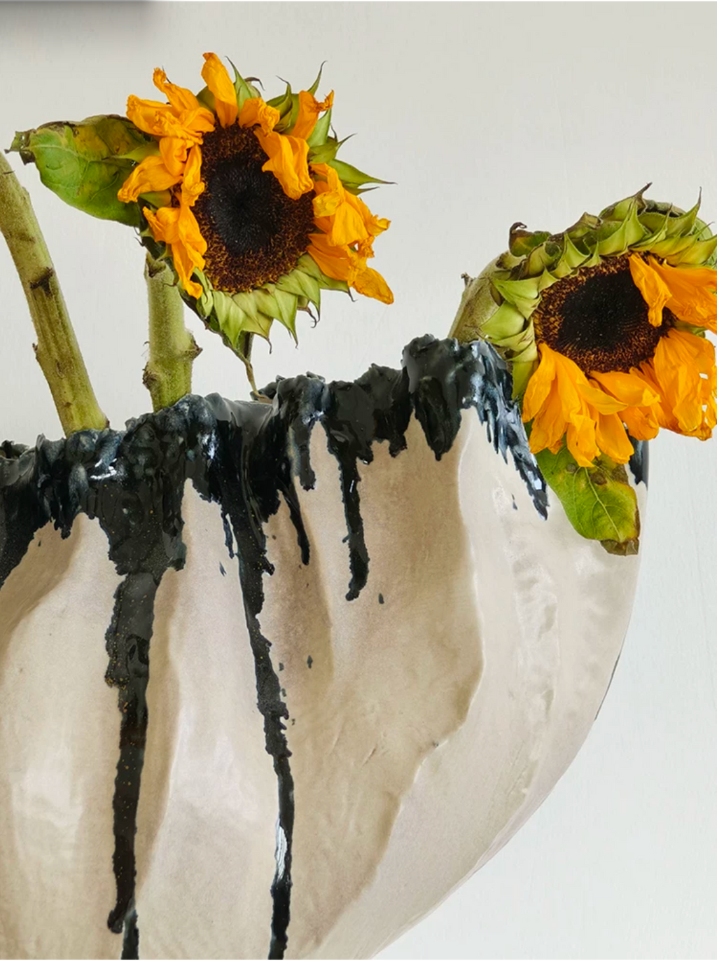 Noir Drip Sculptural Ceramic Vase Bowl - image 5