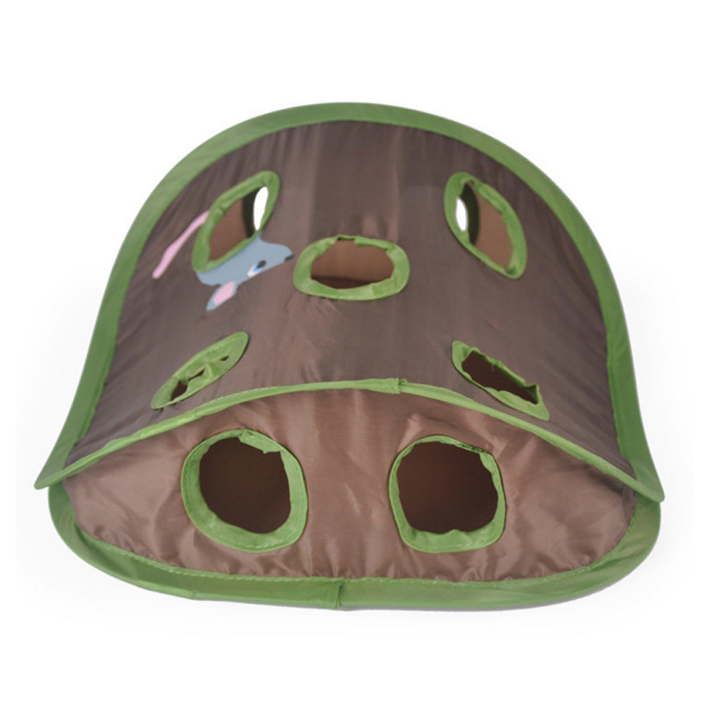 Cute Pet Cat Interactive Hide Seek Game 9 Holes Tunnel Mouse Hunt Intelligence Toy Pet Hidden Hole Kitten Foldable Toys - image 6