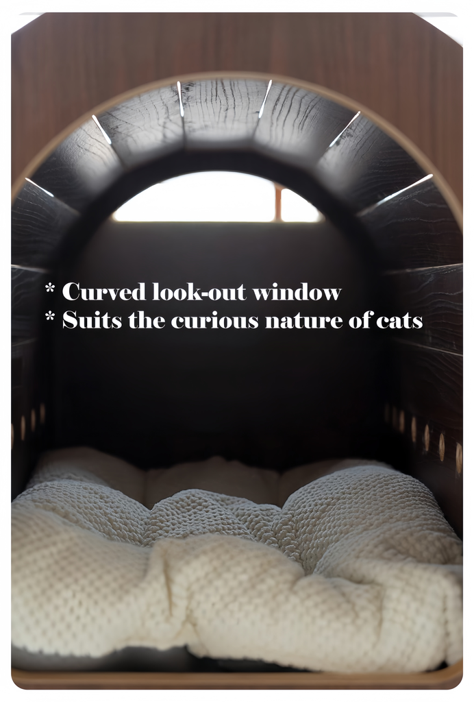 Elevated Wooden Cat Bed for Cozy Naps - image 6