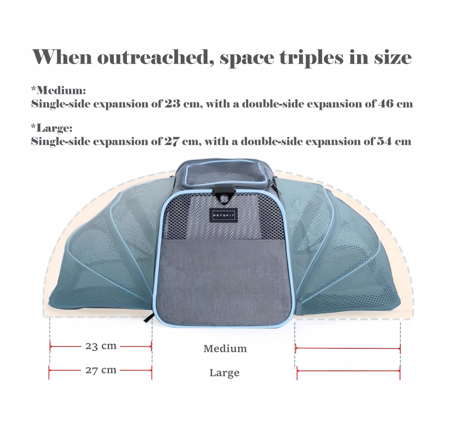 Expandable Pet Carrier for Cats and Small Dogs