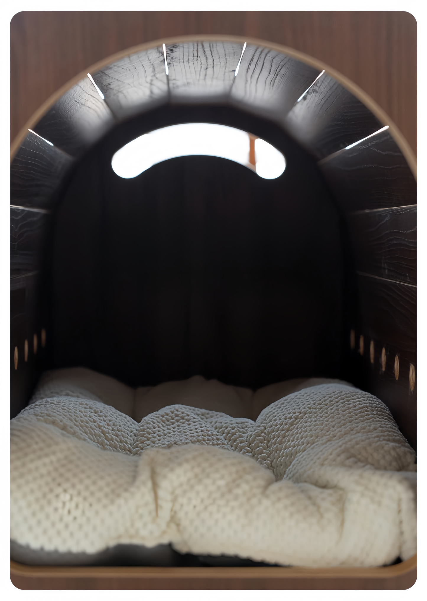 Elevated Wooden Cat Bed for Cozy Naps