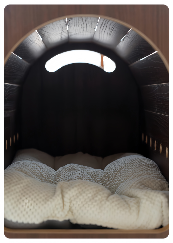 Elevated Wooden Cat Bed for Cozy Naps - image 9