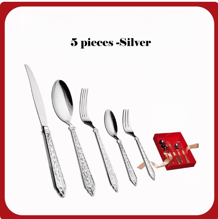 Customized 10-Piece Gilded Fork & Knife Gift Set ‘Mason George' - image 3