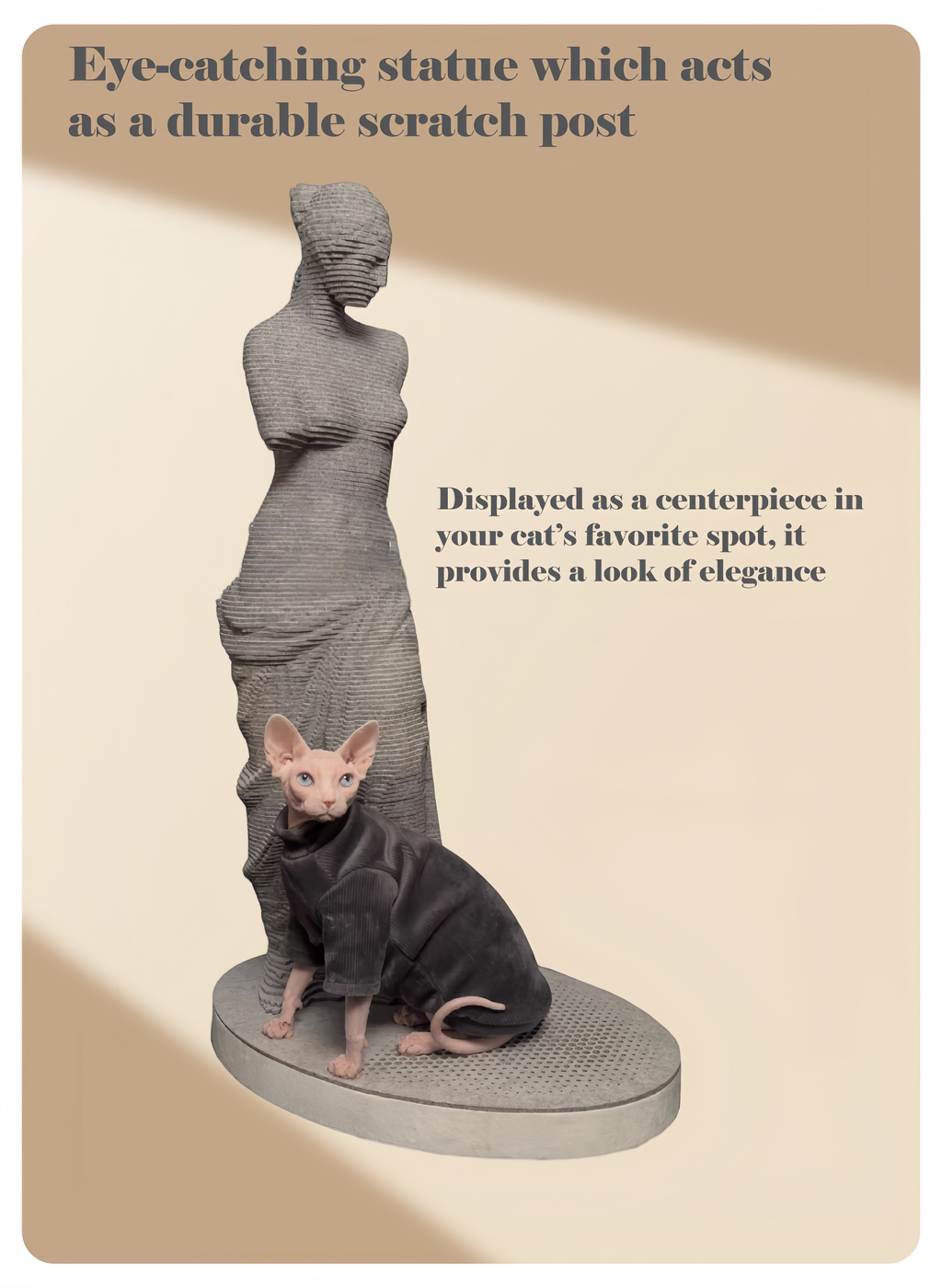 Klassischer Kunst-Katzenkratzbaum - image 3