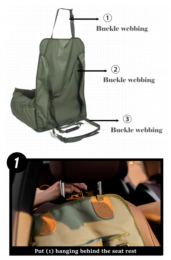 Cordura Fabric Pet Car Seat - image 9