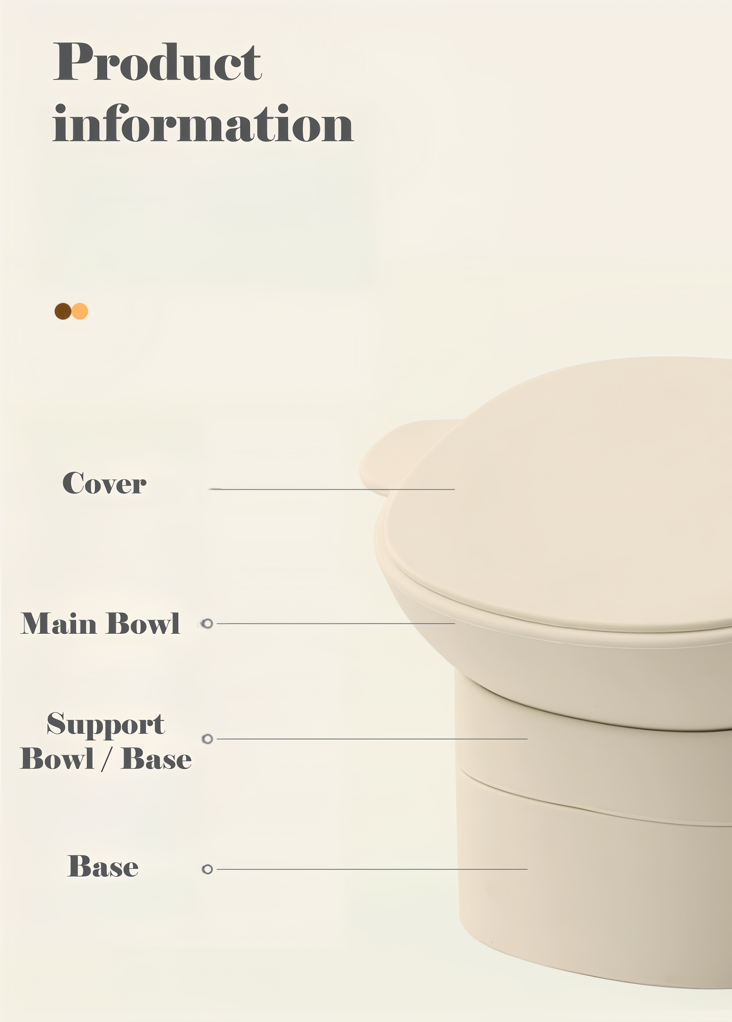 White ceramic container with labeled parts on a light gray background