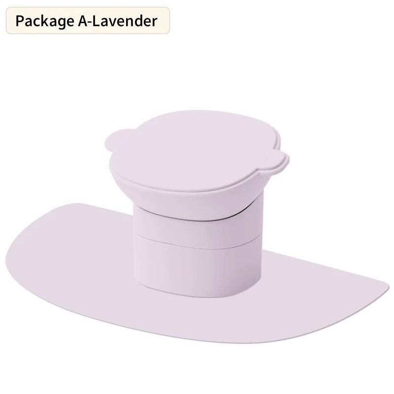 Lavender-colored product with a wide brim on a white background