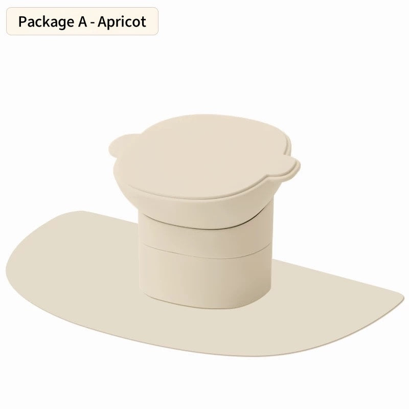 Beige wide-brimmed hat on a white background with 'Package A - Apricot' text.
