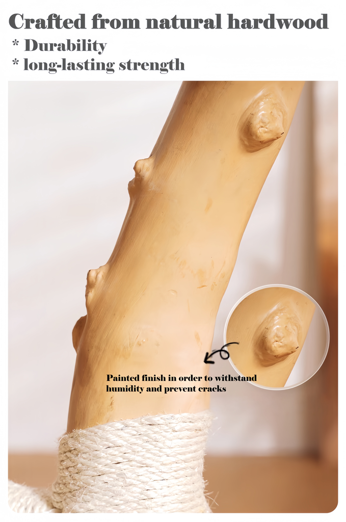 Premium Wooden Single-Legged Cat Tree - image 4