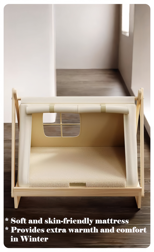 Premium Wooden Pet Tent Cave for Cats and Small Dogs - image 4