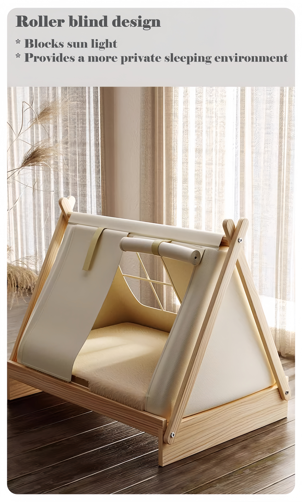 Haustier-Schlafsofa aus Holz in Zeltform - image 6