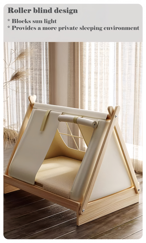 Premium Wooden Pet Tent Cave for Cats and Small Dogs - image 6