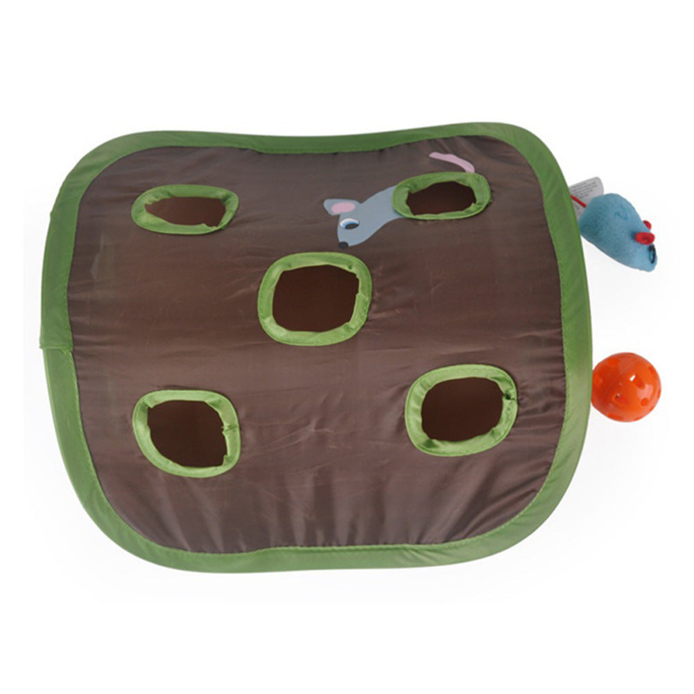 Cute Pet Cat Interactive Hide Seek Game 9 Holes Tunnel Mouse Hunt Intelligence Toy Pet Hidden Hole Kitten Foldable Toys - image 3